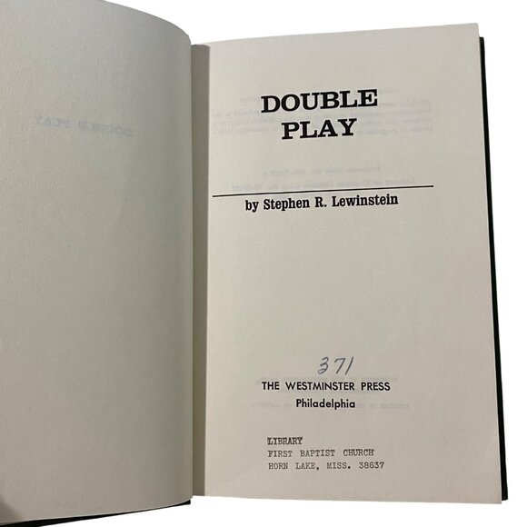 Double Play Hardcover Book Stephen R Lewinstein Baseball Sports Boys Young Adult - Picture 4 of 9